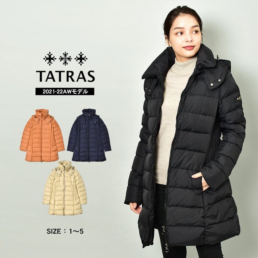 タトラス ダウンコート レディース ポリテアマ TATRAS LTAT21A4694-D ブラック 黒 ネイビー ベージュ オレンジ アウター ダウン