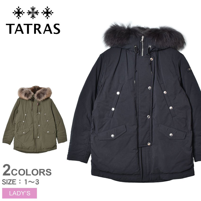 タトラス ダウンコート レディース ミッレー TATRAS LTAT21A4858-D ブラック 黒 カーキ アウター ダウン ラクーンファー 上品