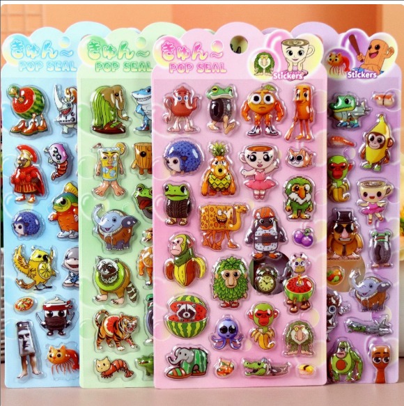 山海経 モチーフ 3D立体シール｜幻想神獣・妖怪デザイン｜アート風 デコレーションステッカー