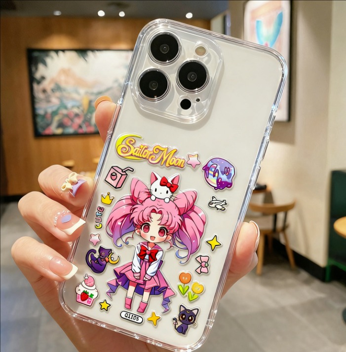 美少女戦士セーラームーン 風 3D立体シール｜魔法少女モチーフ｜キラかわ デコレーションステッカー