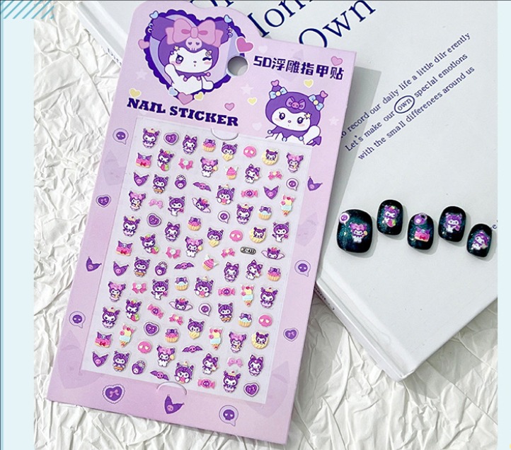 ネイルシール 子供用｜サンリオ キャラクター クロミ 夜光・発光ネイルステッカー 女の子向け かわいい クロミ・マイメロディ・シナモロール 女の子向けネイルステッカー
