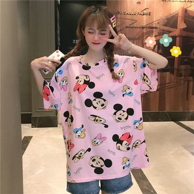Tシャツ　　レディース　　ミッキー　　ファッション　　夏　　2022新作