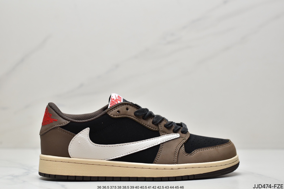 スニーカー Travis Scott x Air Jordan AJ1 Low QXファッションシューズ   何でも似合う