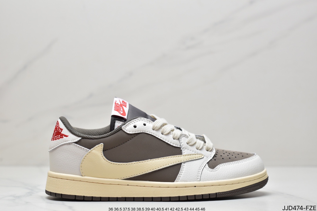 スニーカー Travis Scott x Air Jordan AJ1 Low QXファッションシューズ   何でも似合う