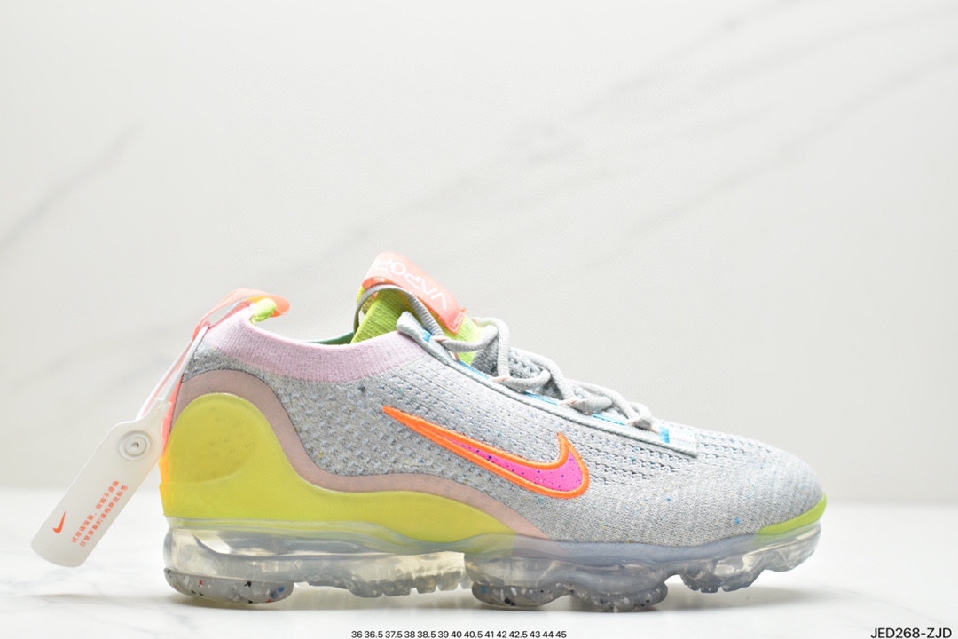 スニーカー Nike Air Vapormax 2021 Flyknit FK"Volt Grey Green Mulit-Color"VM2021  ファッションシューズ   何でも似合う