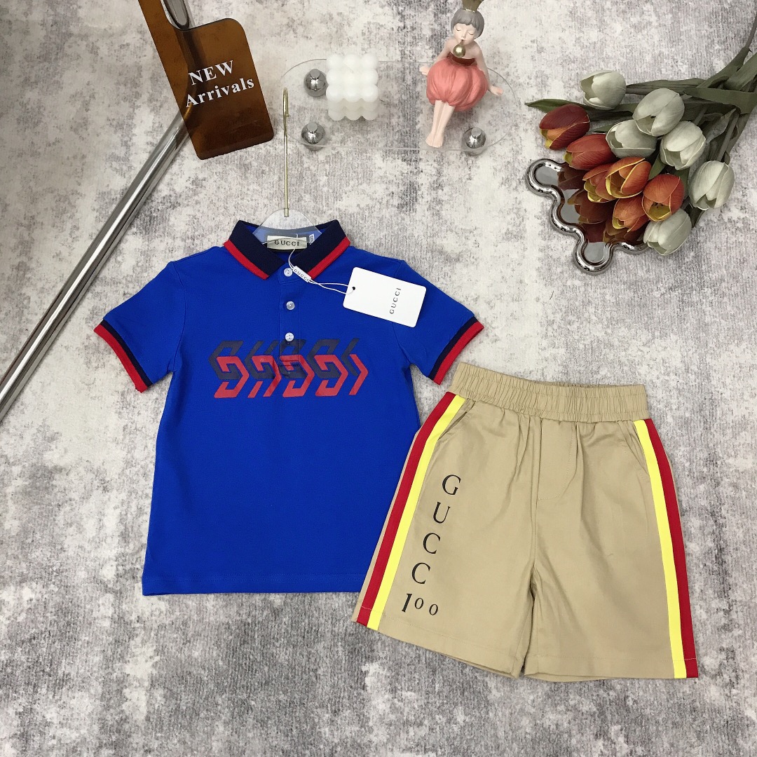 GUCCI 【グッチ】ポロシャツ  2022年夏 子供服　半袖　ブランド　Tシャツだけ 165512