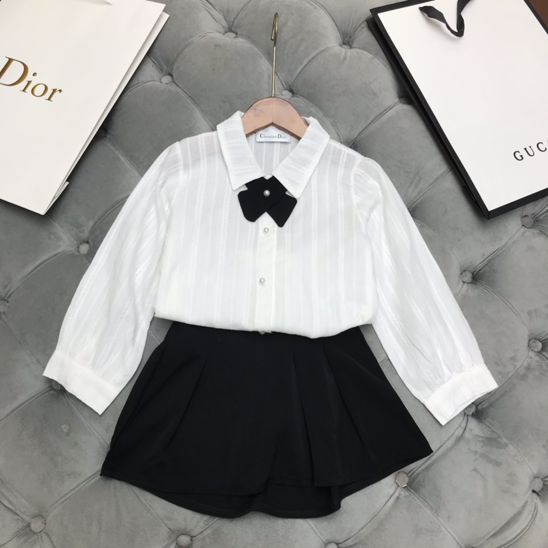 Dior 【ディオール】子供服　セットアップ　シャツ＋スカート　ガール　90-140㎝