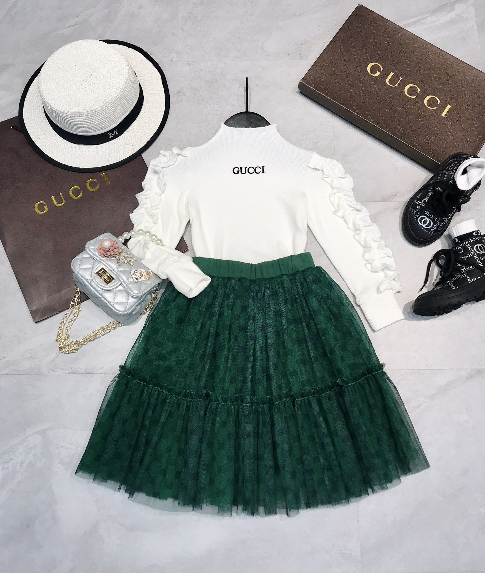 GUCCI【グッチ】 子供服　春秋   長袖   ワンピース　100-150cm