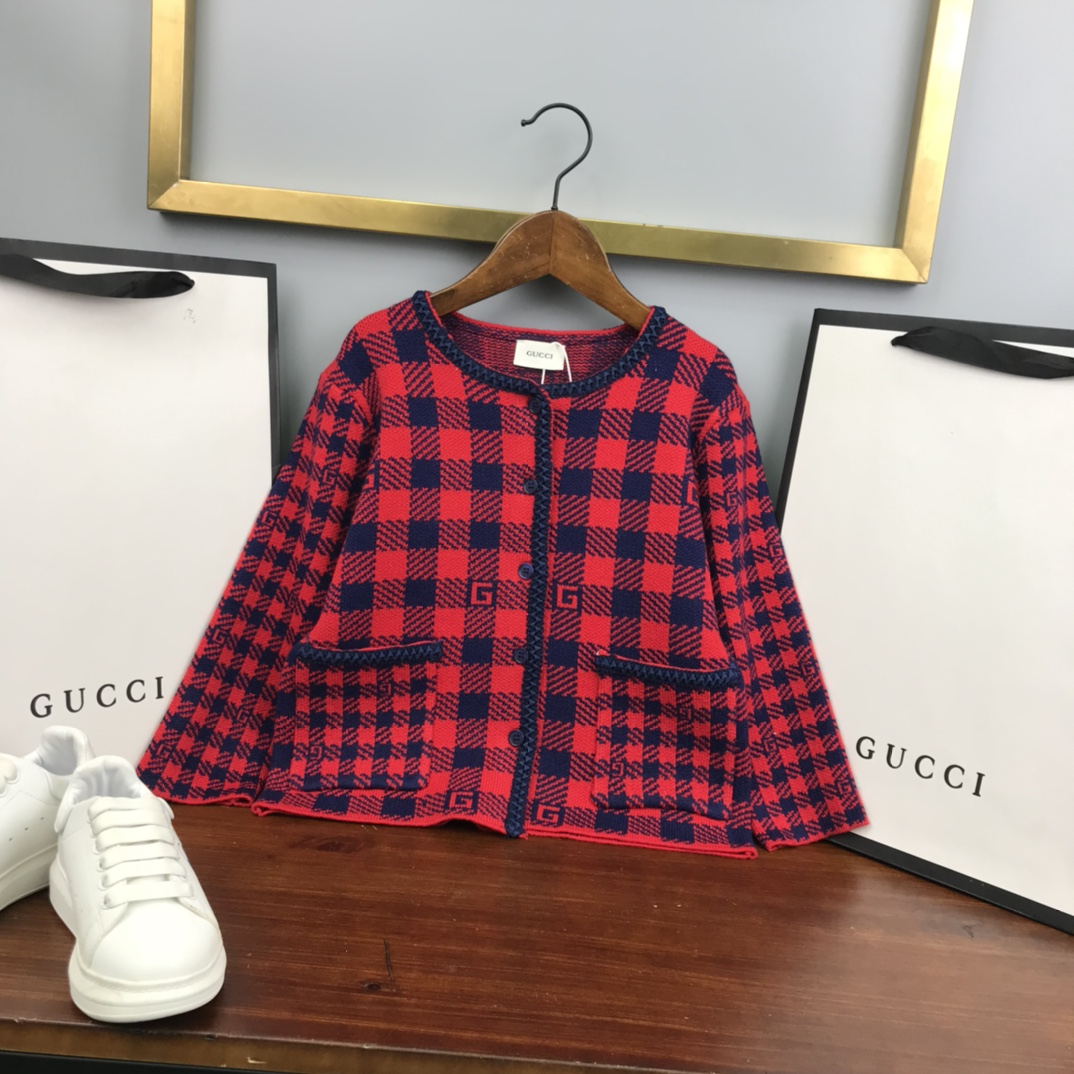 GUCCI【グッチ】 子供服　女の子　コート　格子柄　秋　100-160cm