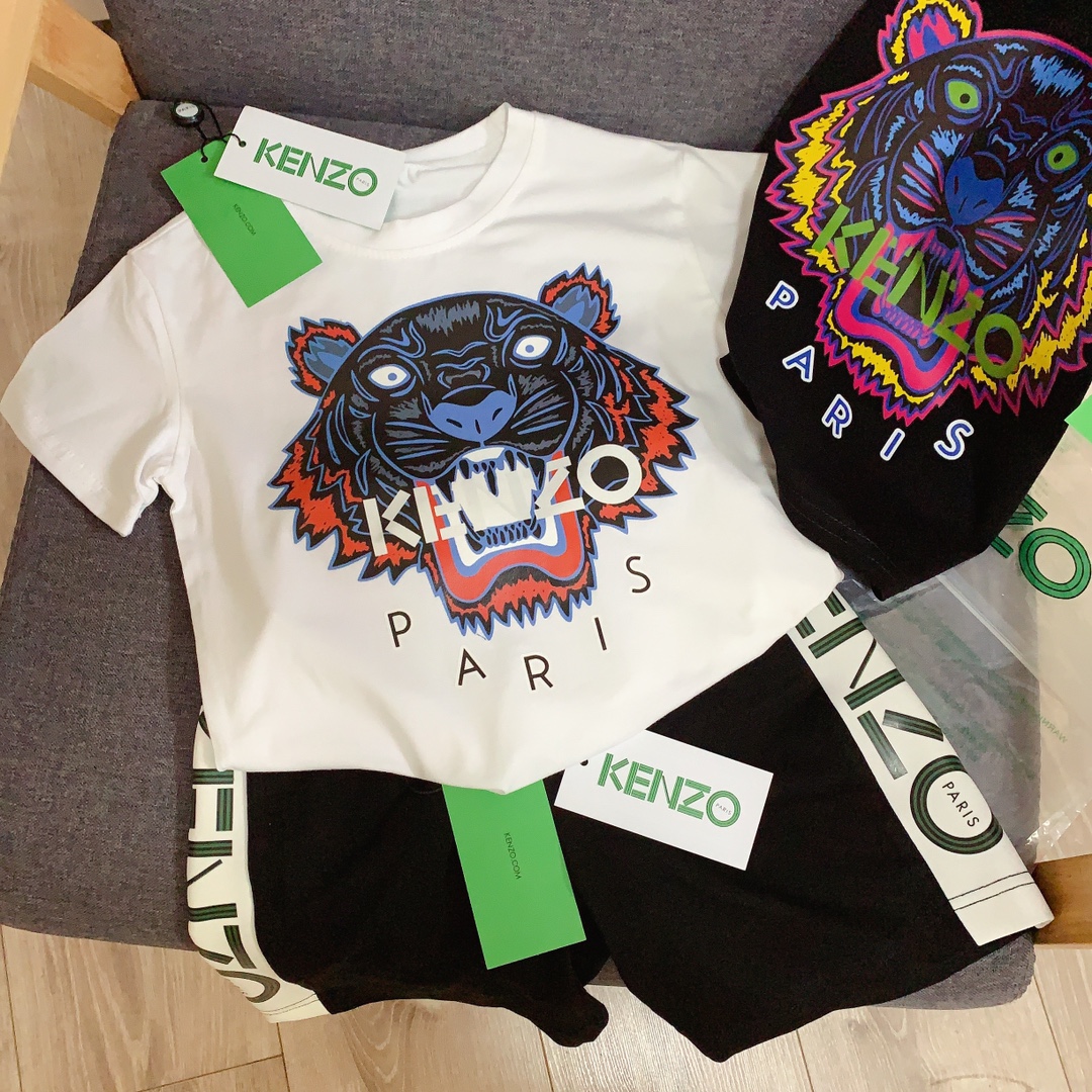 ケンゾー KENZO 　子供服　セットアップ　夏秋　Ｔシャツ＋ショーパン　100-150cm