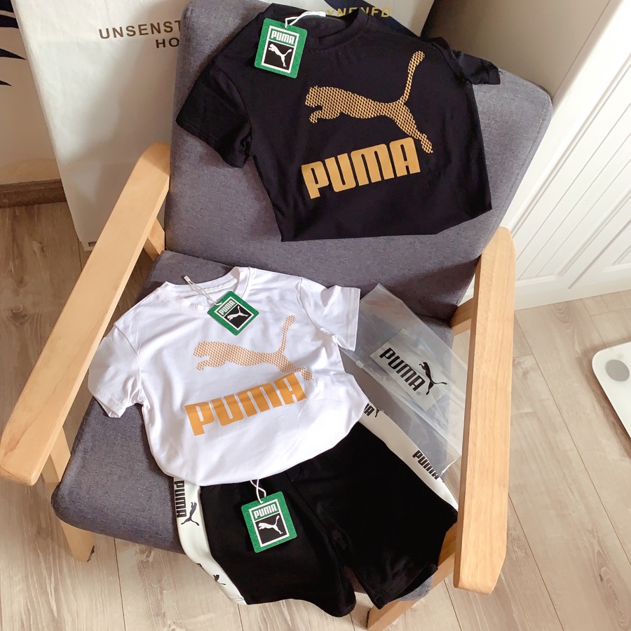 PUMA プーマ   子供服　セットアップ　Ｔシャツ＋ショーパン　90-150cm