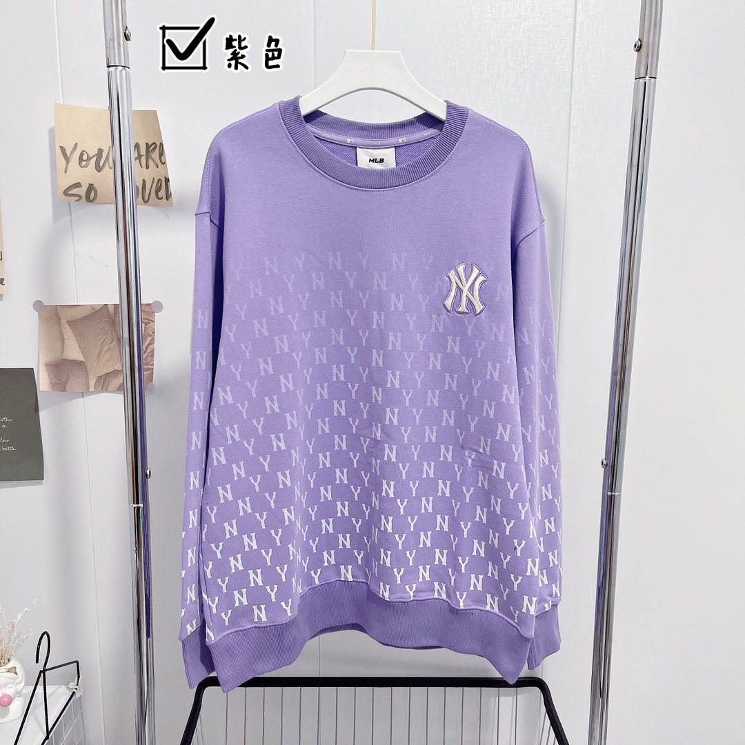 MLB-NY 　レディース　マンズ　長袖　秋冬　紺色　S-XL　紫