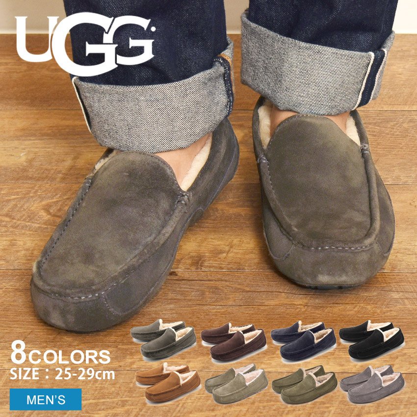 アグ モカシン メンズ M アスコット UGG 1101110 ブラック 黒 グレー ブラウン ベージュ カジュアルシューズ シューズ ブランド